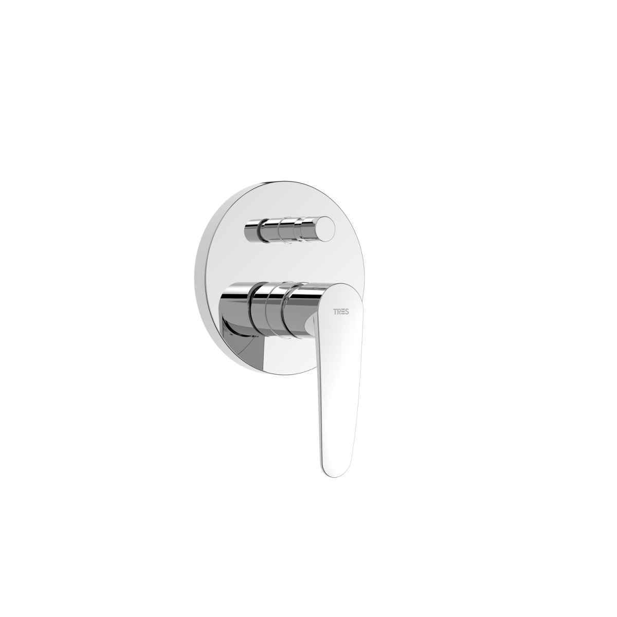 MONOMANDO FLAT-TRES EMPOTRADO BAÑO/DUCHA CROMO -20