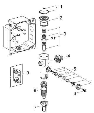 GROHE TUBO DE SALIDA P.37153/37157/37048